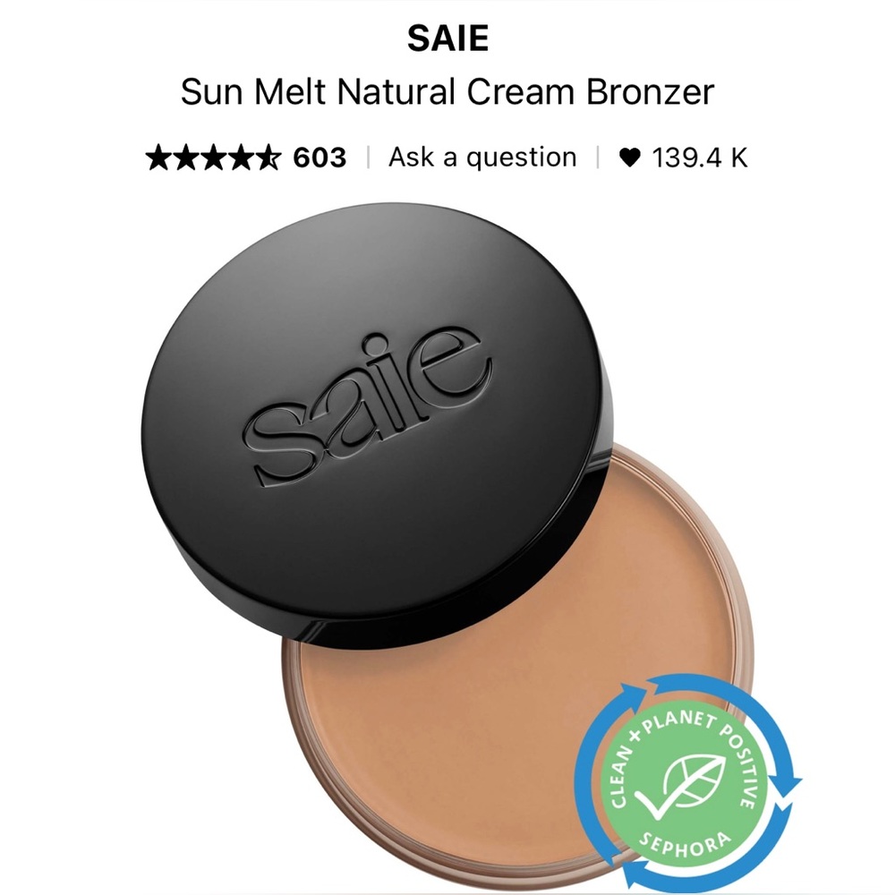🚨 SOLD🚨 Saie Sun Melt Natural Cream Bronzer